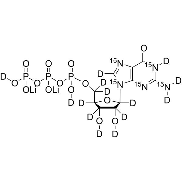 Guanosine triphosphate-15N5,d14 dilithium (GTP-15N5,d14 dilithium)